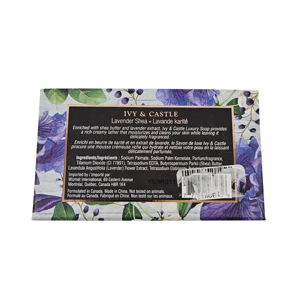 Ivy & Castle Luxury Soap 10.5 oz Lavender Extract Shea Butter New Sealed - Picture 10 of 10